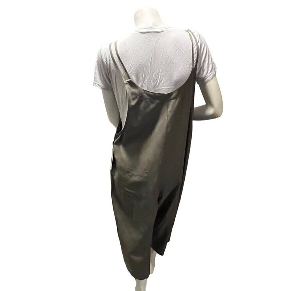 Green linen bib overalls by Clara sun woo - Picture 3 of 12